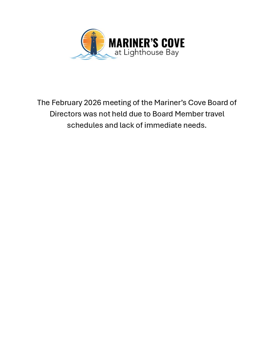 February 2026 Meeting Minutes