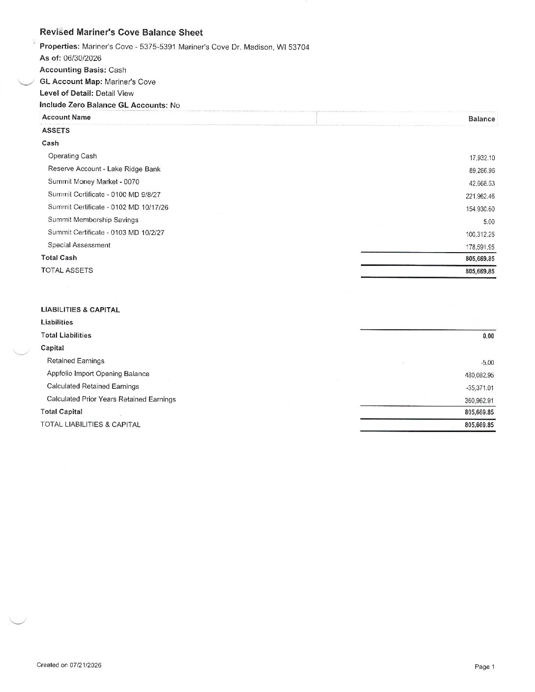 June Financials 2026